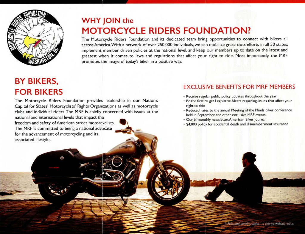 Why Join the Motorcycle Riders Foundation