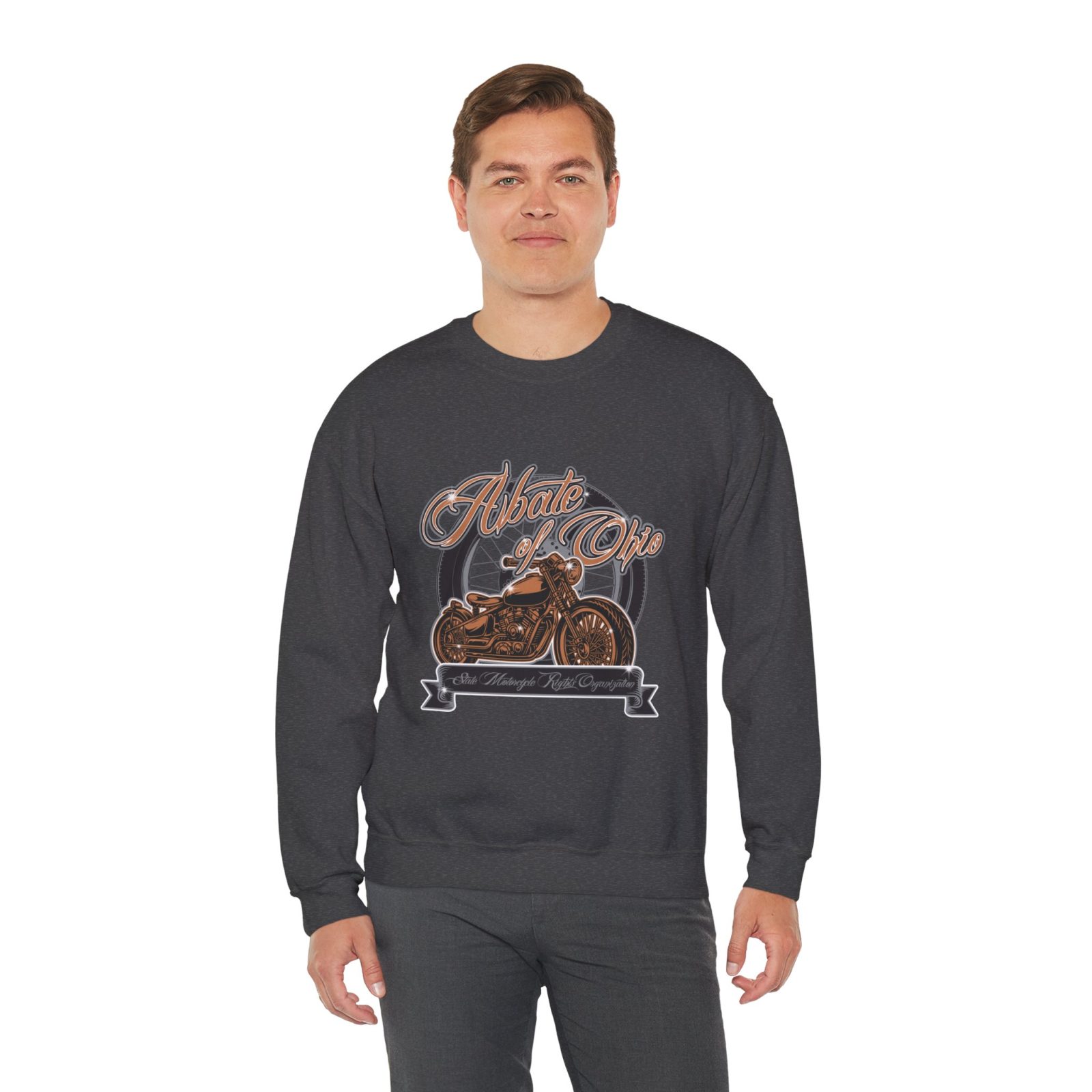 Motorcycle Crewneck Sweatshirt — "I Vote Motorcycle" Vintage Biker Pullover - Image 3