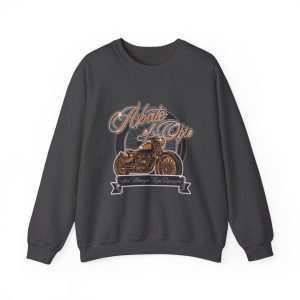 Motorcycle Crewneck Sweatshirt — "I Vote Motorcycle" Vintage Biker Pullover