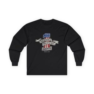 ABATE Motorcycle Freedom Long Sleeve Tee — American Flag Shield Design