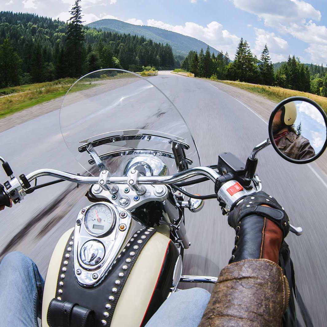 Motorcycle on Ohio Road